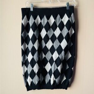 United Colors Of Benetton Argyle Knit Skirt